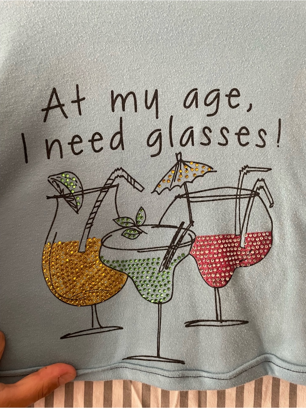 I Need Glasses Crop Top cotton durable - Picture 2 of 4